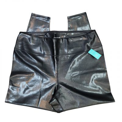 Maurices Black Shiny Faux Leather Ankle Leggings - Women's 2X Reg (NWT)